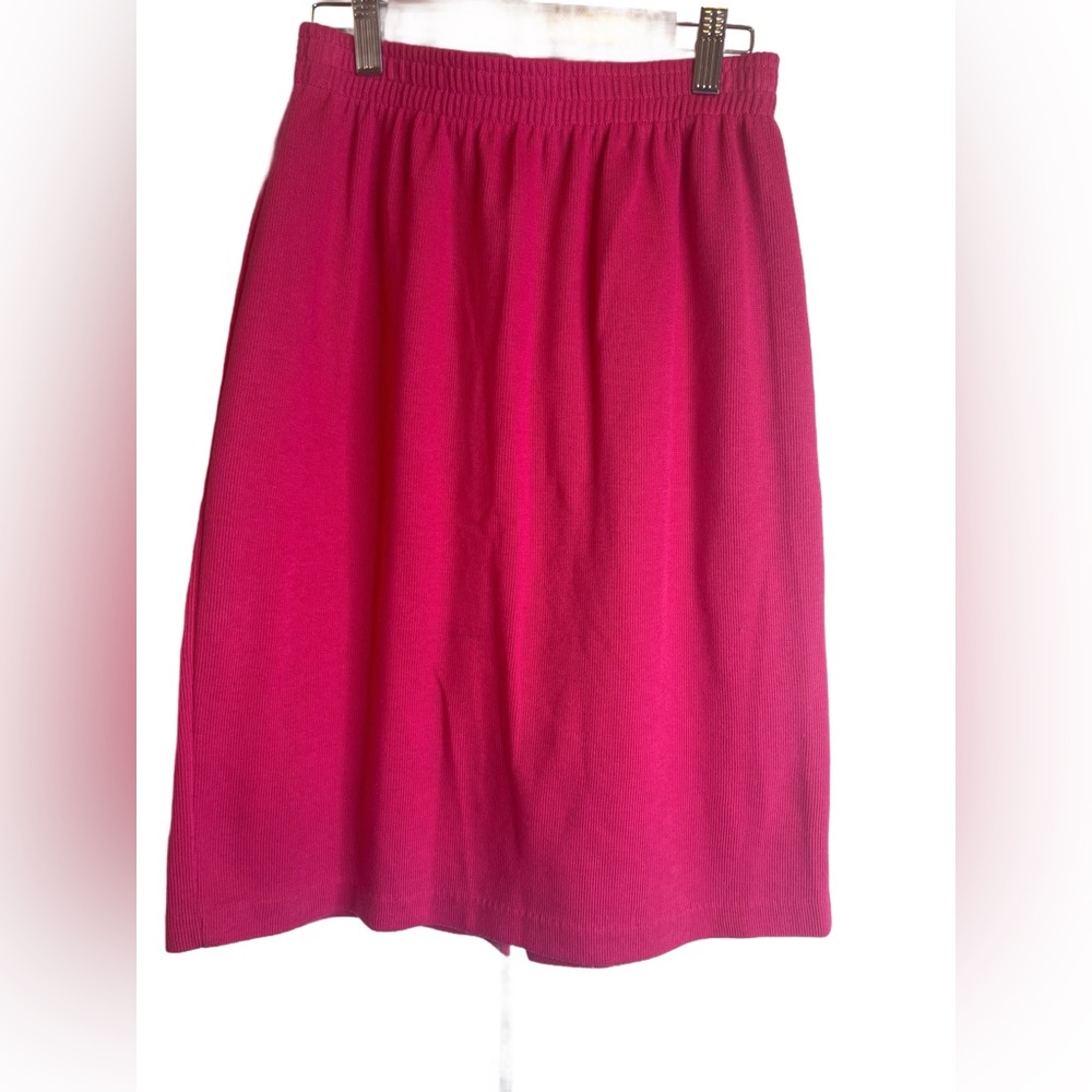Vintage Weekenders Skirt Pink Elastic Waist Midi M Medium Canada Cotton Blend
